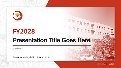 Otani University Academic Presentation/Research Findings Report PPT Template