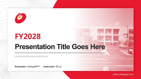 Oita University of Nursing and Health Sciences Academic Presentation/Research Findings Report PPT Template