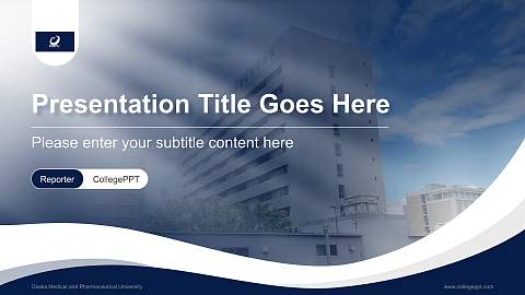 Osaka Medical and Pharmaceutical University Lecture Sharing and Networking Event PPT Template