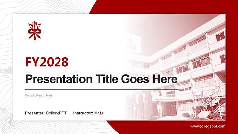 Osaka College of Music Academic Presentation/Research Findings Report PPT Template