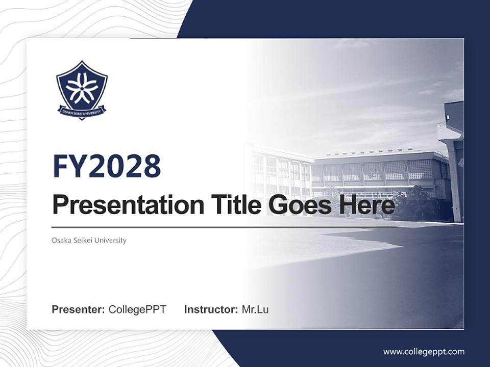 Osaka Seikei University Academic Presentation/Research Findings Report PPT Template4:3 ratio PPT effect preview image5