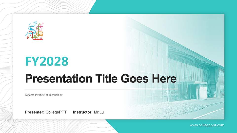 Saitama Institute of Technology Academic Presentation/Research Findings Report PPT Template16:9 ratio PPT effect preview image