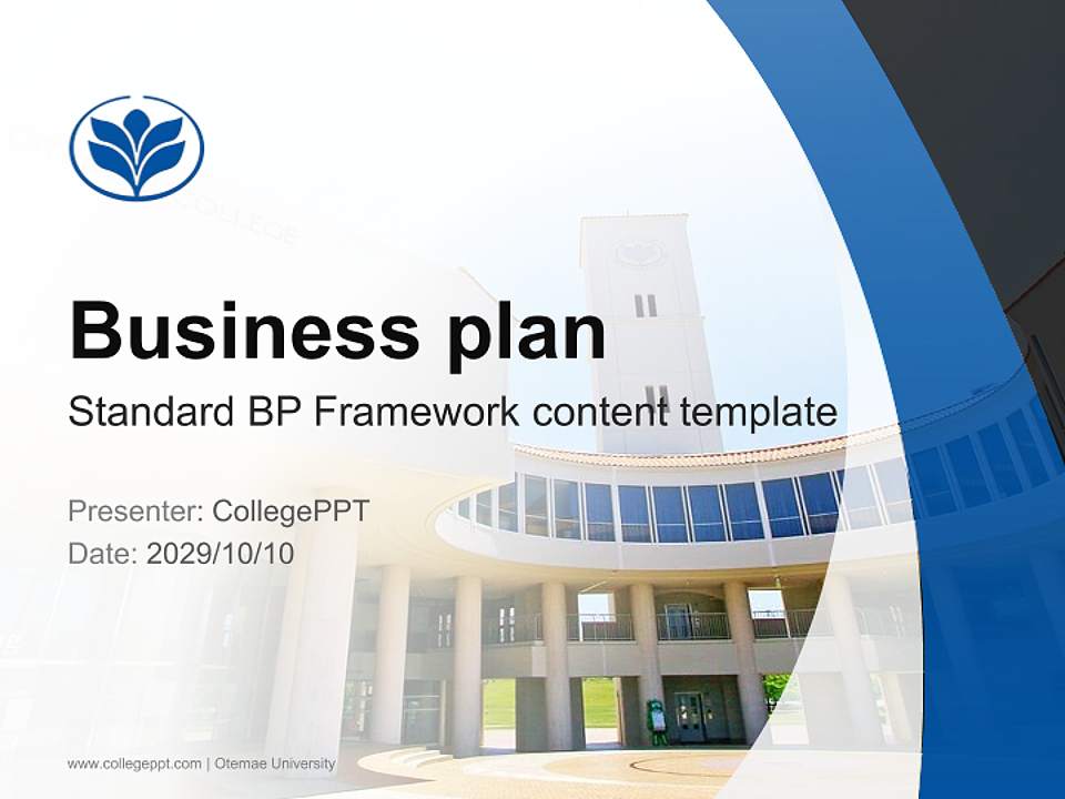 Otemae University Competition/Entrepreneurship Contest PPT Template4:3 ratio PPT effect preview image9