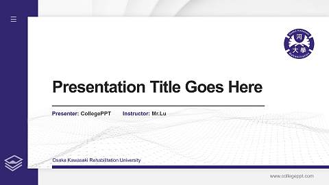 Osaka Kawasaki Rehabilitation University Thesis Proposal/Graduation Defense PPT Template