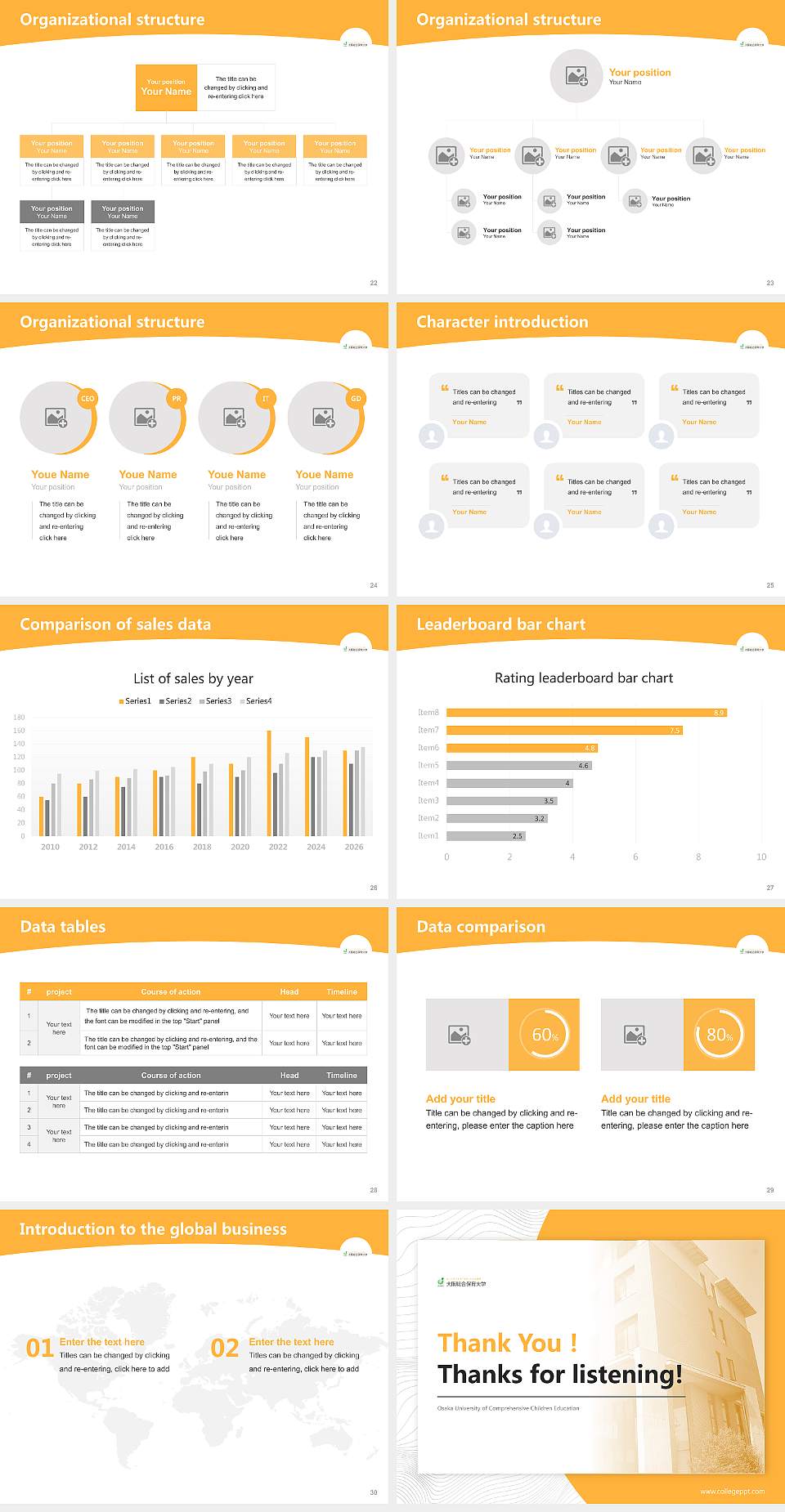 Osaka University of Comprehensive Children Education Academic Presentation/Research Findings Report PPT Template4:3 ratio PPT effect preview image4
