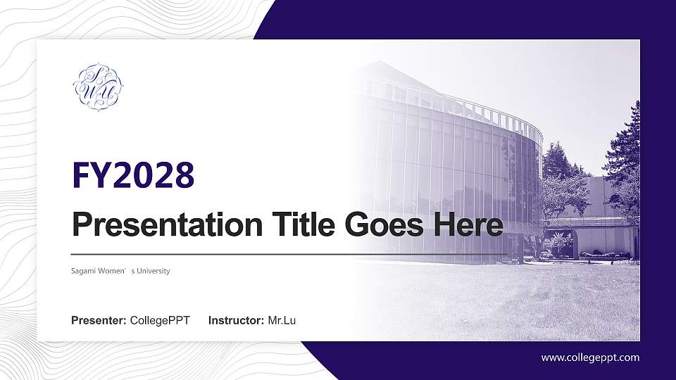 Sagami Women’s University Academic Presentation/Research Findings Report PPT Template16:9 ratio PPT effect preview image1