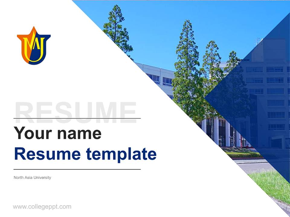North Asia University Resume PPT Template4:3 ratio PPT effect preview image5