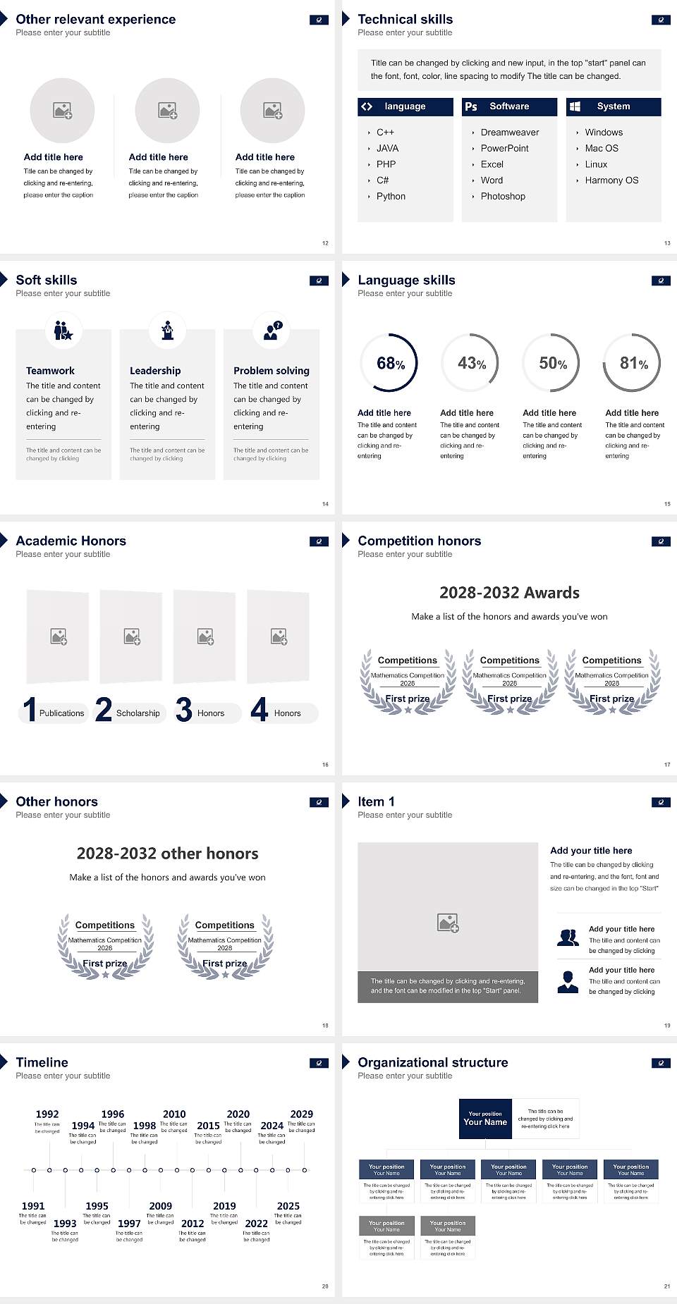 Osaka Medical and Pharmaceutical University Resume PPT Template4:3 ratio PPT effect preview image3