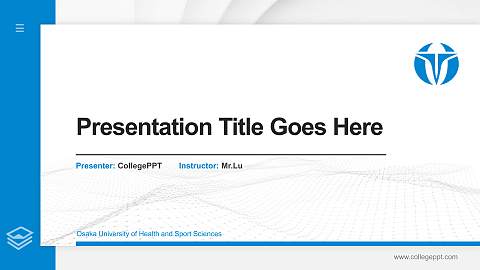 Osaka University of Health and Sport Sciences Thesis Proposal/Graduation Defense PPT Template