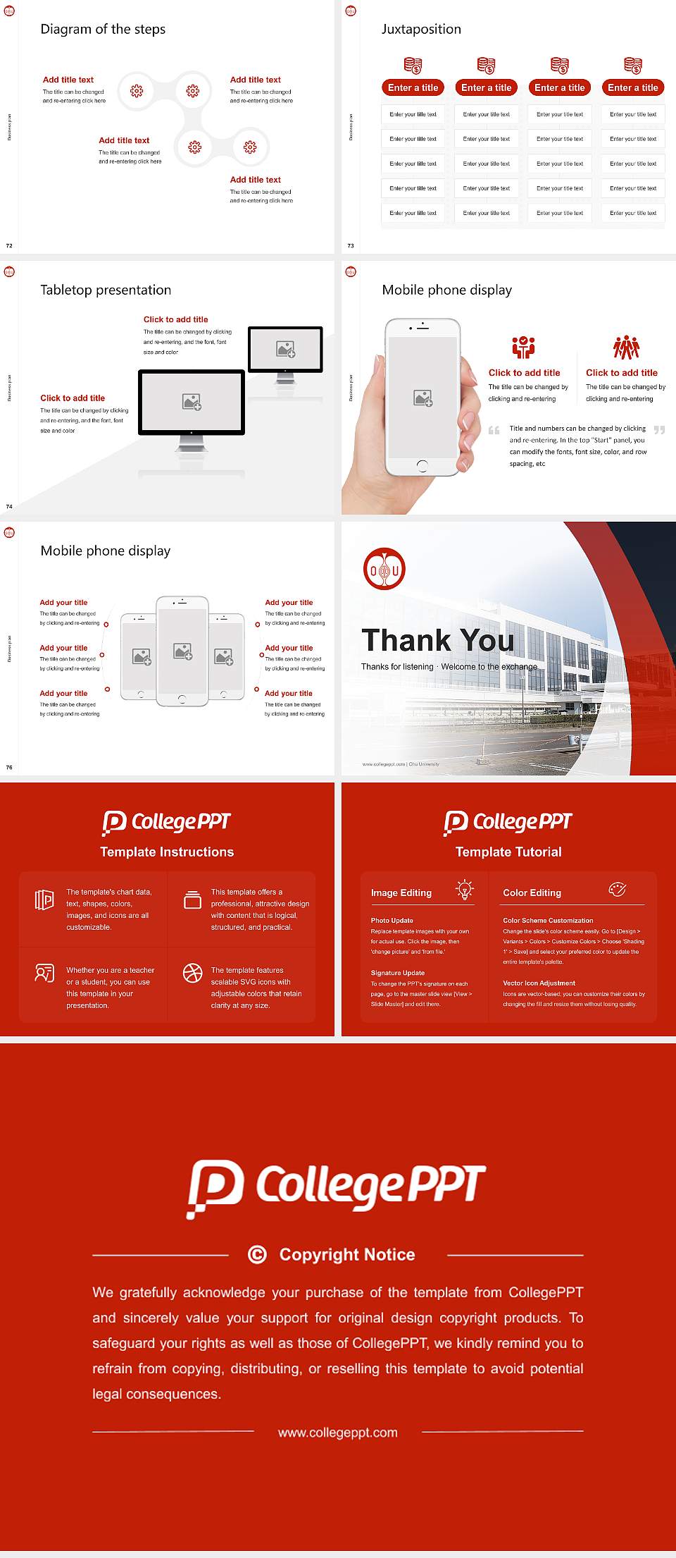 Ohu University Competition/Entrepreneurship Contest PPT Template4:3 ratio PPT effect preview image9