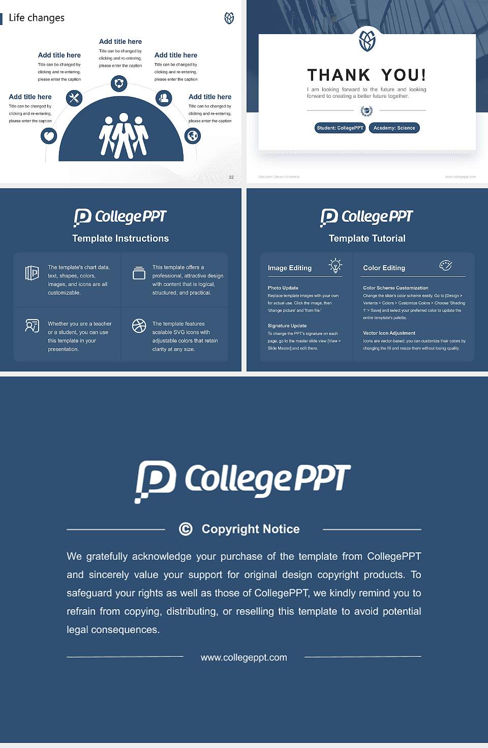 Sakushin Gakuin University National Scholarship Defense PPT Template4:3 ratio PPT effect preview image4