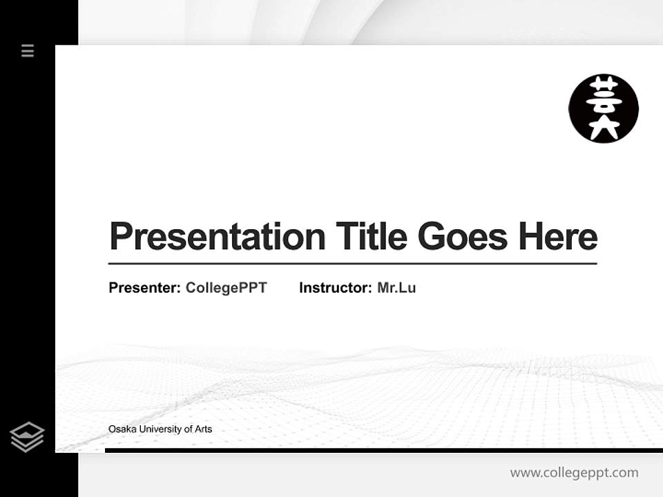 Osaka University of Arts Thesis Proposal/Graduation Defense PPT Template4:3 ratio PPT effect preview image5