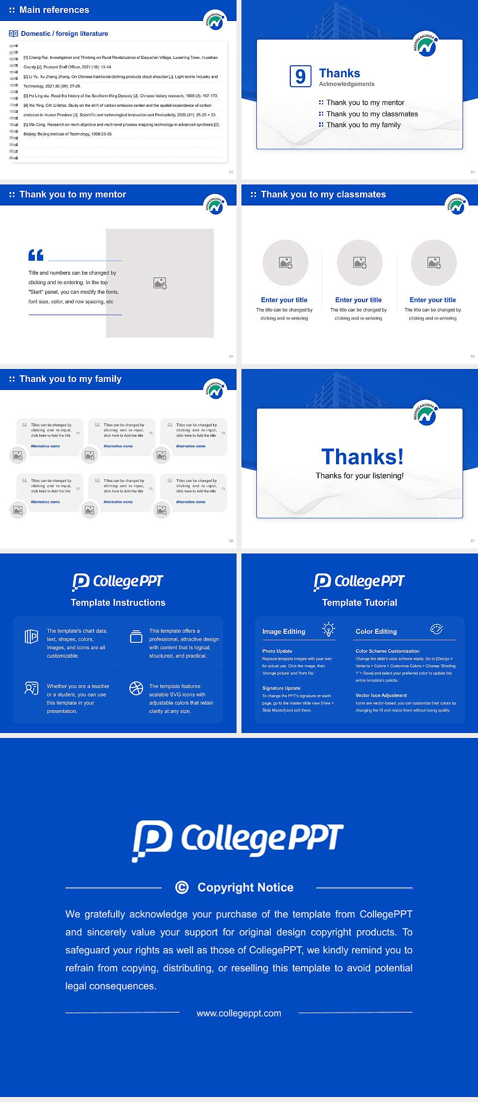 Nishogakusha University Graduation Thesis Defense PPT Template4:3 ratio PPT effect preview image7