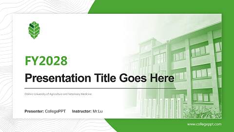 Obihiro University of Agriculture and Veterinary Medicine Academic Presentation/Research Findings Report PPT Template