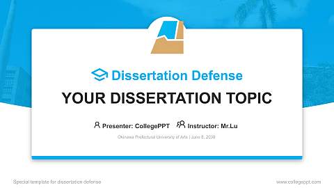 Okinawa Prefectural University of Arts Graduation Thesis Defense PPT Template