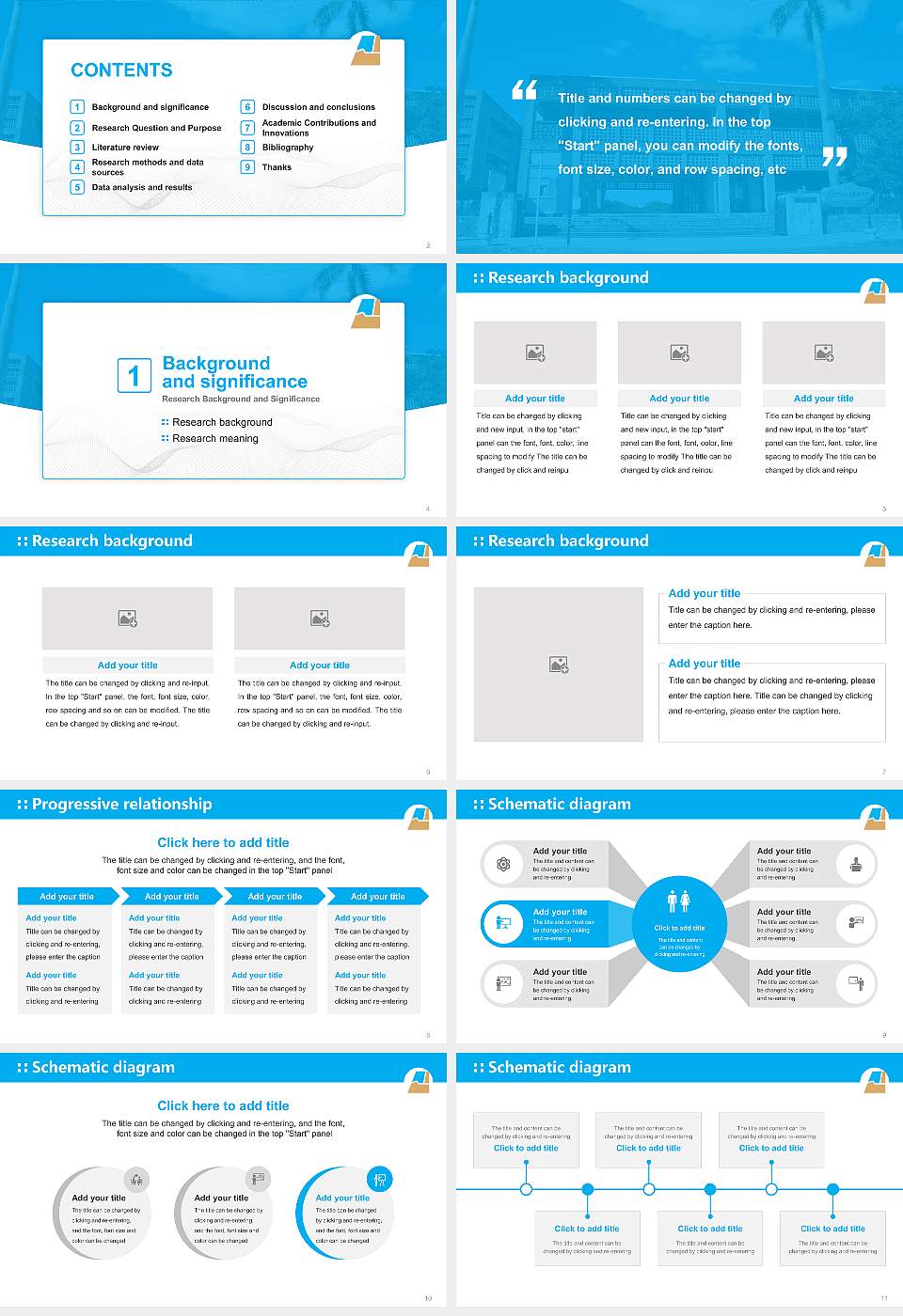 Okinawa Prefectural University of Arts Graduation Thesis Defense PPT Template16:9 ratio PPT effect preview image2