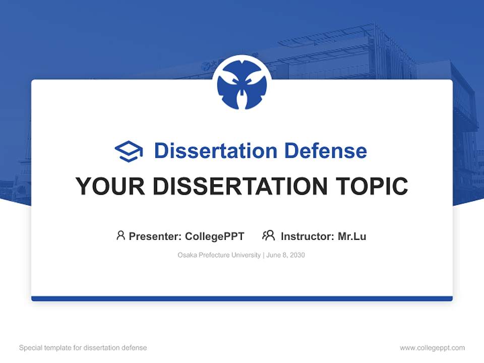 Osaka Prefecture University Graduation Thesis Defense PPT Template4:3 ratio PPT effect preview image7