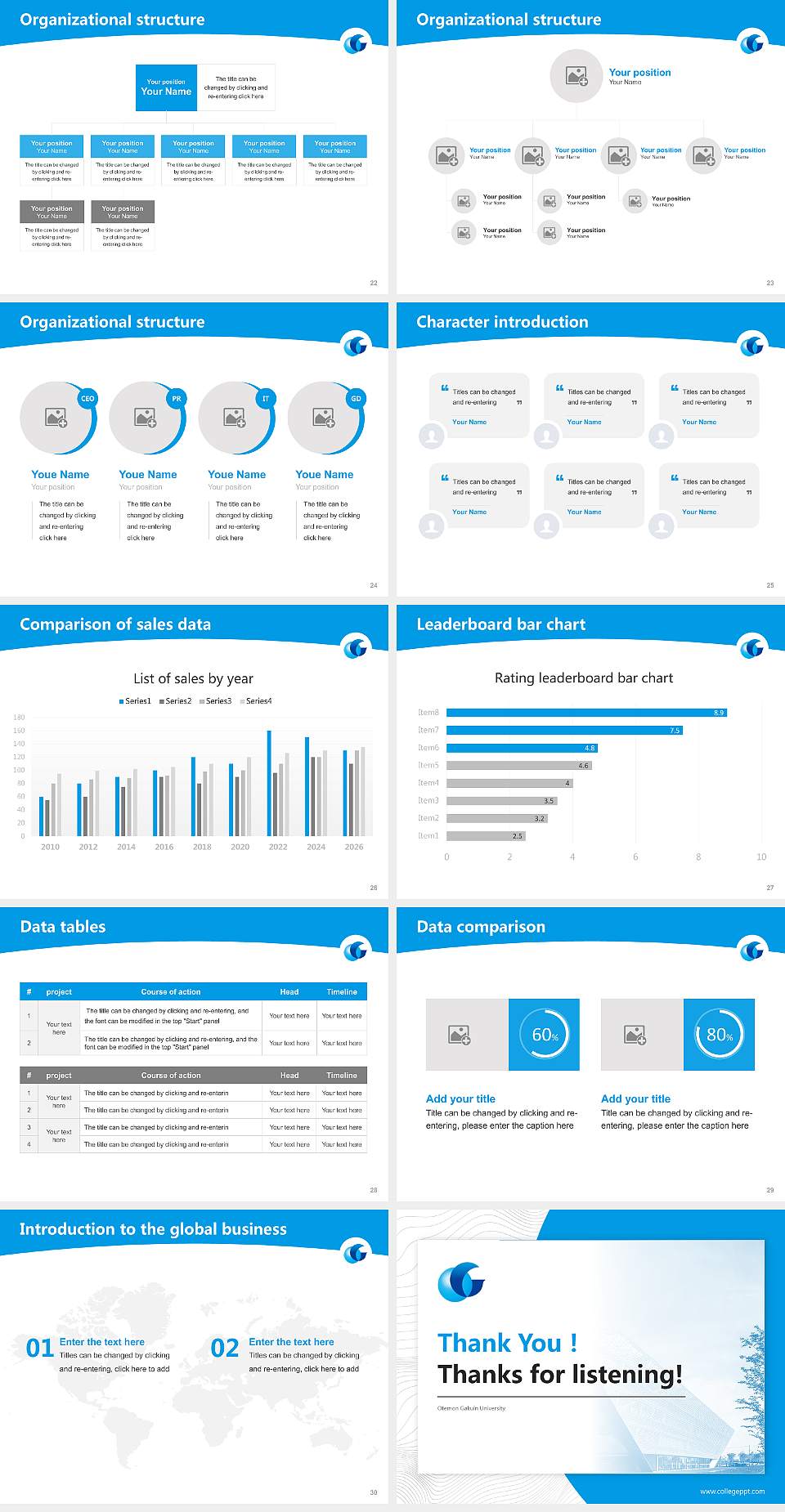 Otemon Gakuin University Academic Presentation/Research Findings Report PPT Template4:3 ratio PPT effect preview image4