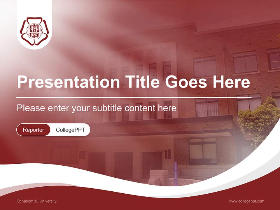 Ochanomizu University Lecture Sharing and Networking Event PPT Template4:3 ratio PPT effect preview image4