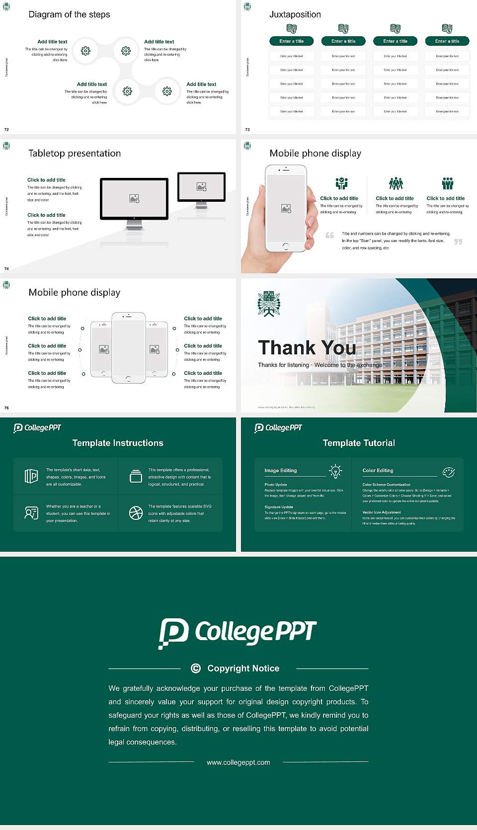 Reitaku University Competition/Entrepreneurship Contest PPT Template16:9 ratio PPT effect preview image9