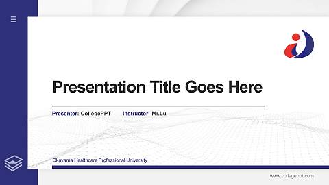 Okayama Healthcare Professional University Thesis Proposal/Graduation Defense PPT Template