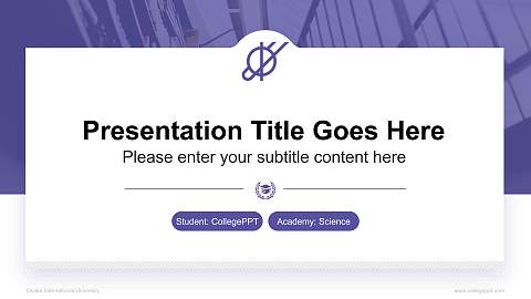 Osaka International University National Scholarship Defense PPT Template