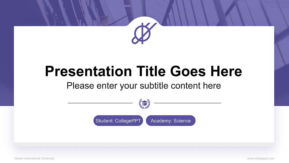 Osaka International University National Scholarship Defense PPT Template16:9 ratio PPT effect preview image