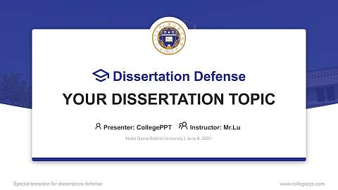 Notre Dame Seishin University Graduation Thesis Defense PPT Template