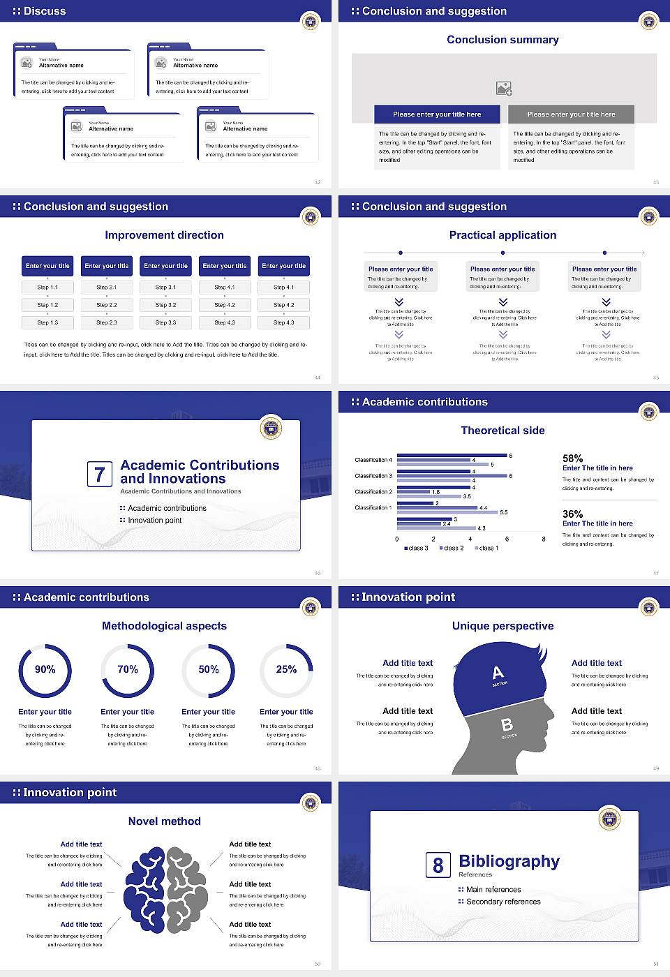 Notre Dame Seishin University Graduation Thesis Defense PPT Template16:9 ratio PPT effect preview image6