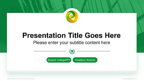 Osaka Electro-Communication University National Scholarship Defense PPT Template