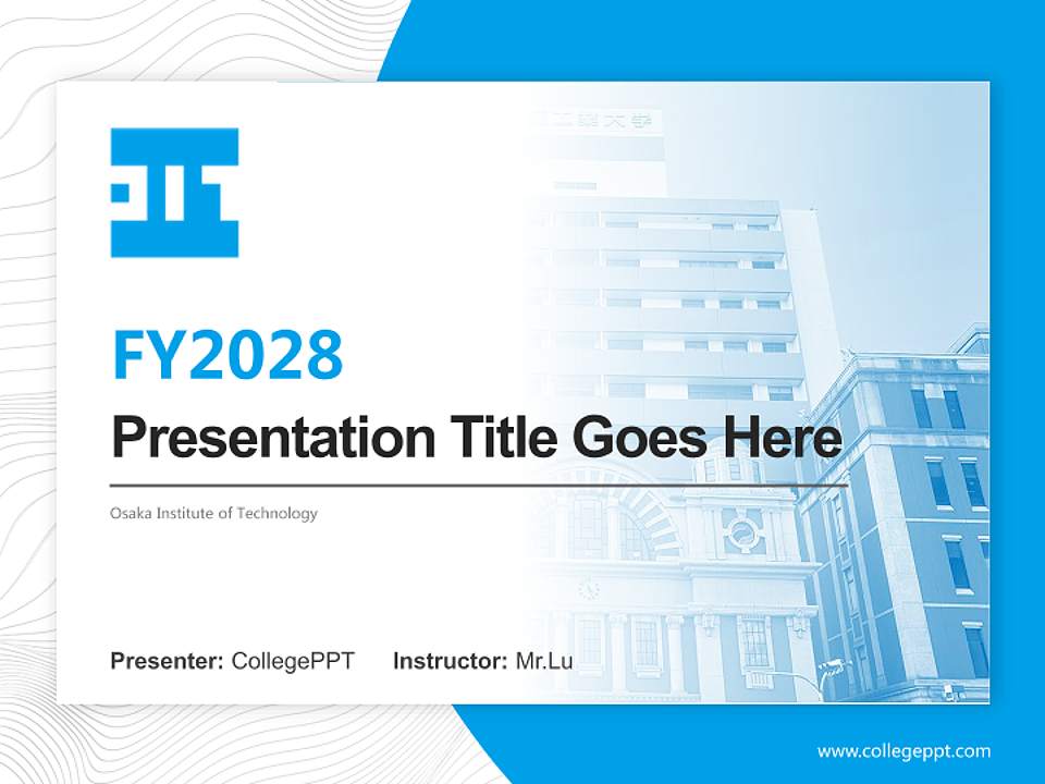 Osaka Institute of Technology Academic Presentation/Research Findings Report PPT Template4:3 ratio PPT effect preview image5