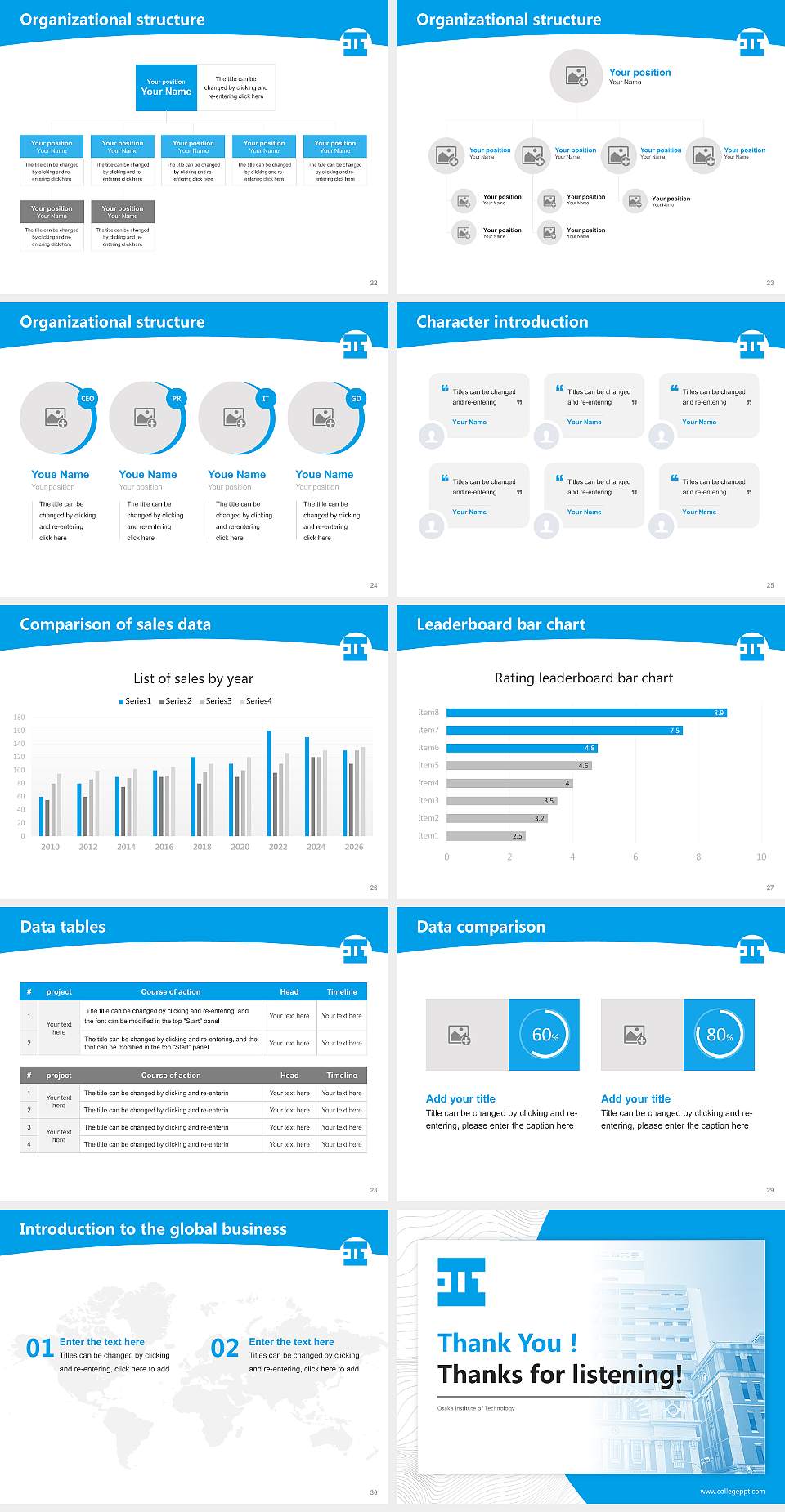Osaka Institute of Technology Academic Presentation/Research Findings Report PPT Template4:3 ratio PPT effect preview image4