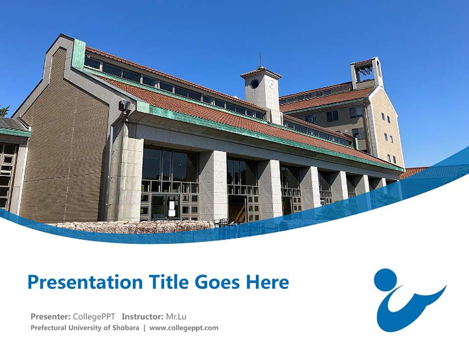 Prefectural University of Shōbara Course/Courseware Creation PPT Template4:3 ratio PPT effect preview image5