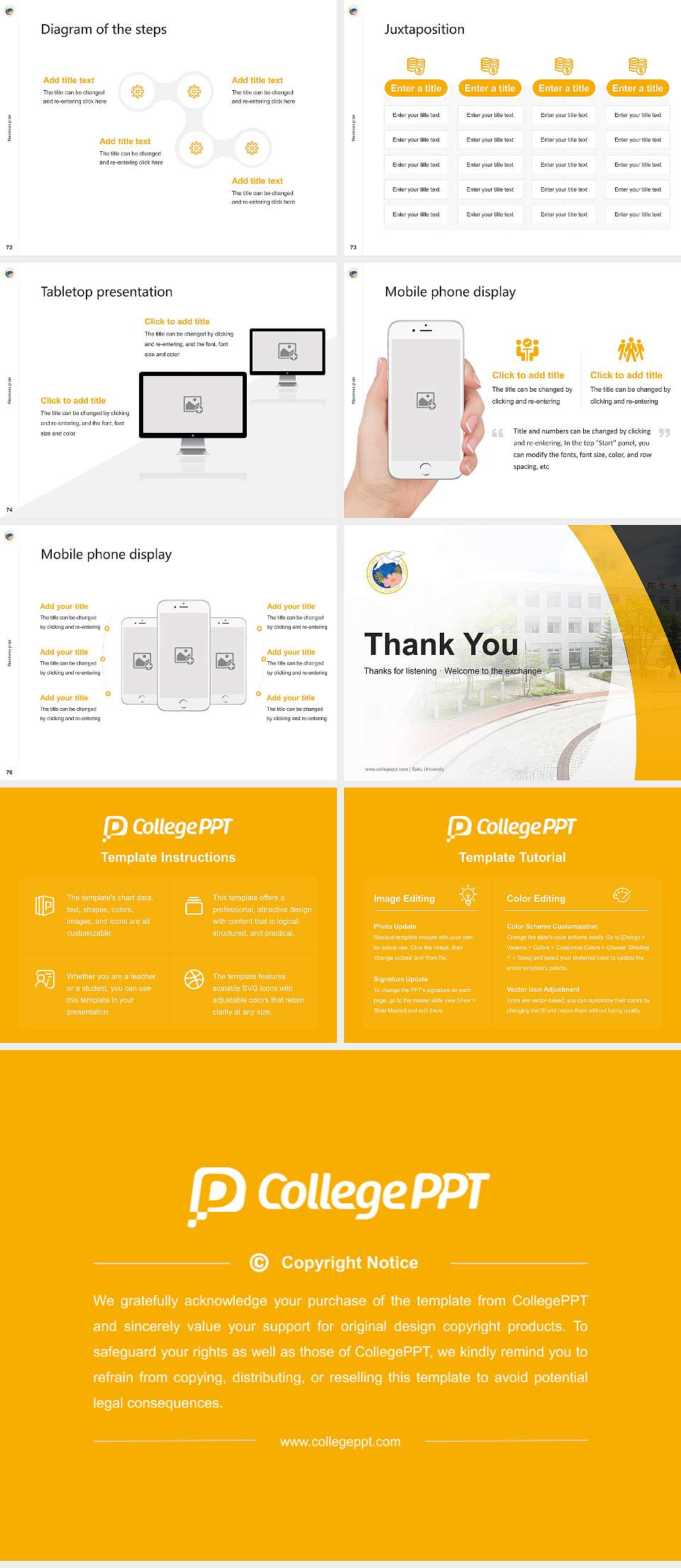 Saku University Competition/Entrepreneurship Contest PPT Template4:3 ratio PPT effect preview image9