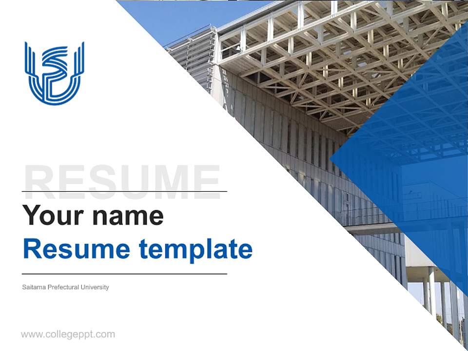 Saitama Prefectural University Resume PPT Template4:3 ratio PPT effect preview image5