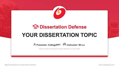 Oita University of Nursing and Health Sciences Graduation Thesis Defense PPT Template