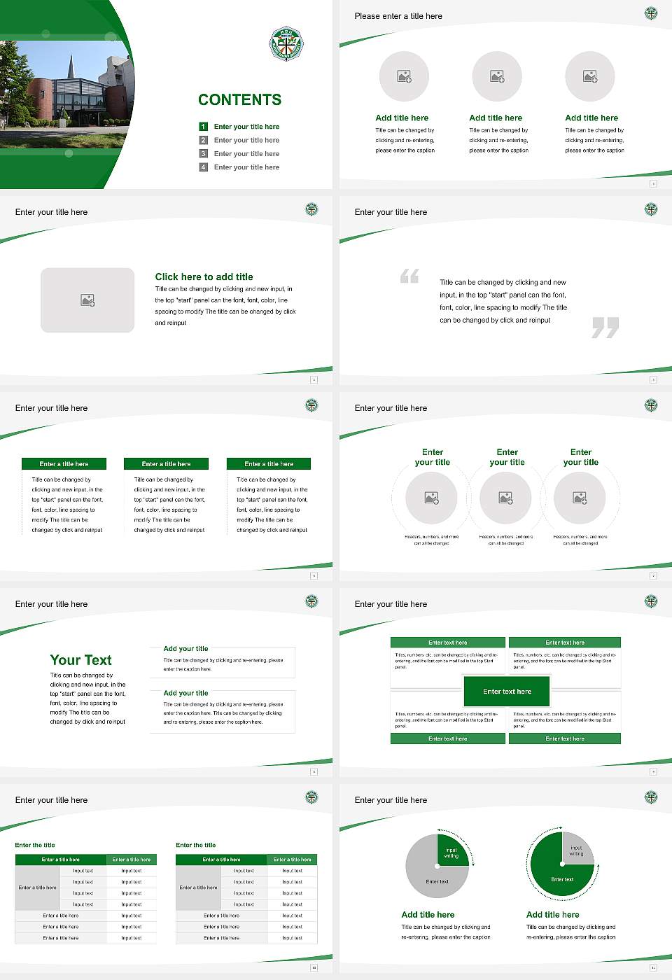 Rakuno Gakuen University Course/Courseware Creation PPT Template16:9 ratio PPT effect preview image2