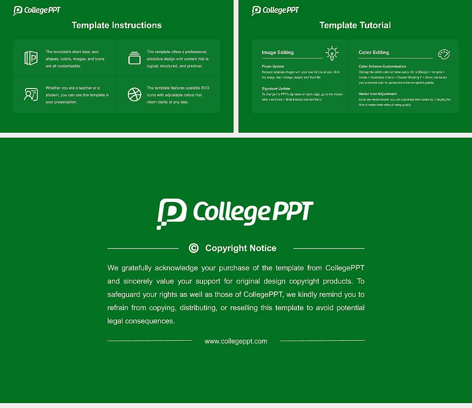 Rakuno Gakuen University Course/Courseware Creation PPT Template16:9 ratio PPT effect preview image5
