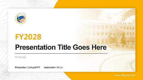 Saku University Academic Presentation/Research Findings Report PPT Template