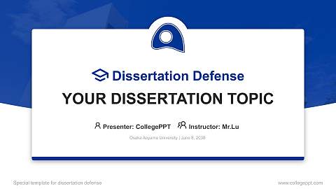 Osaka Aoyama University Graduation Thesis Defense PPT Template