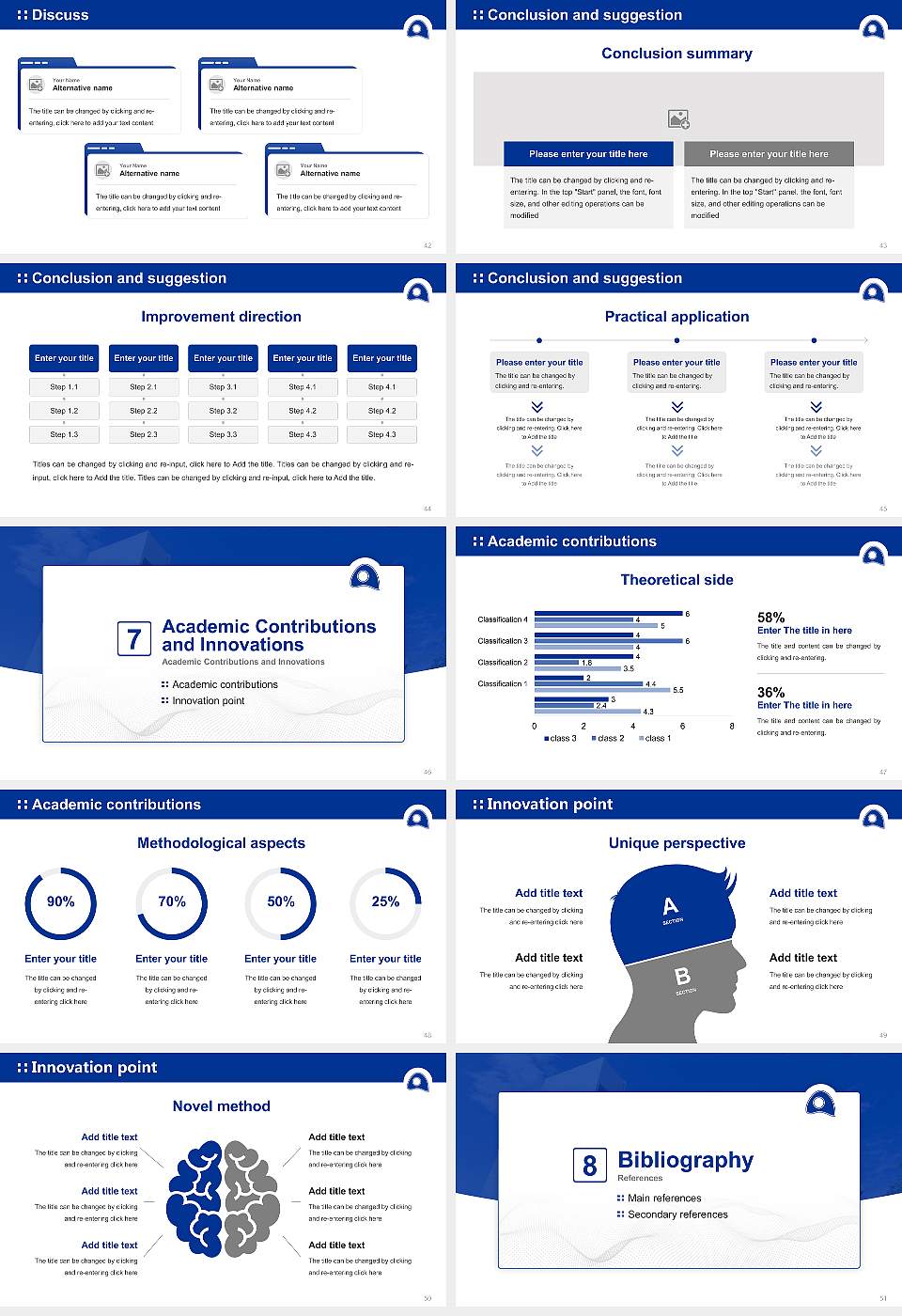 Osaka Aoyama University Graduation Thesis Defense PPT Template16:9 ratio PPT effect preview image6