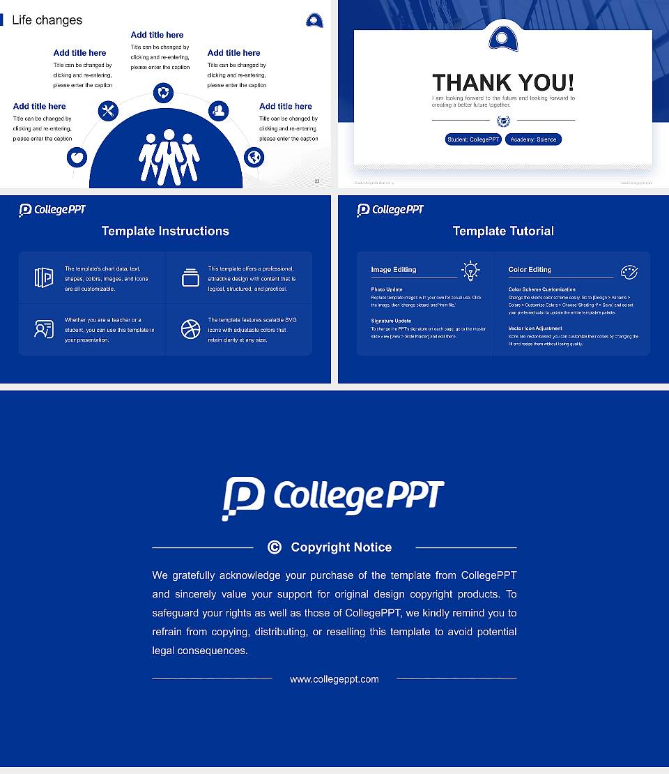 Osaka Aoyama University National Scholarship Defense PPT Template16:9 ratio PPT effect preview image4