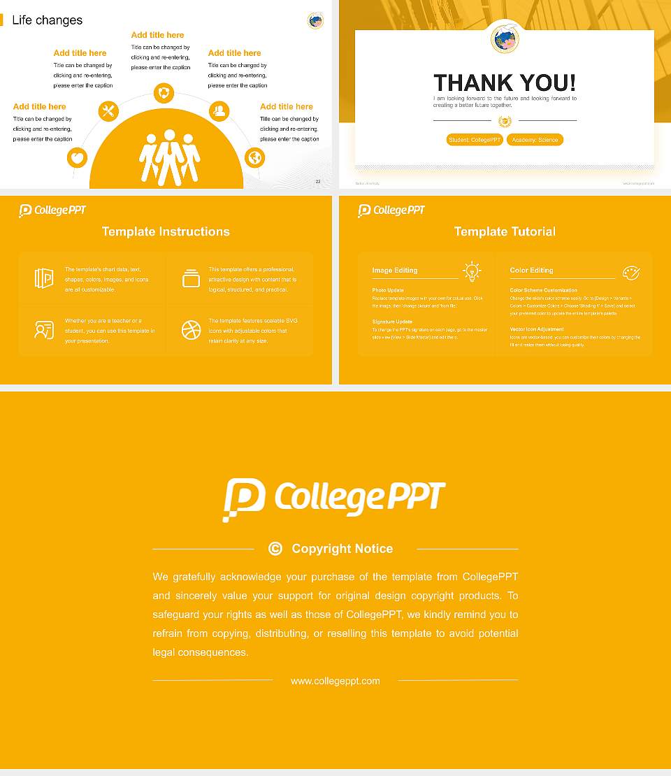 Saku University National Scholarship Defense PPT Template16:9 ratio PPT effect preview image4