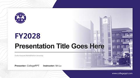 Osaka Kawasaki Rehabilitation University Academic Presentation/Research Findings Report PPT Template