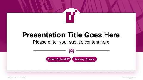 Okayama Gakuin University National Scholarship Defense PPT Template