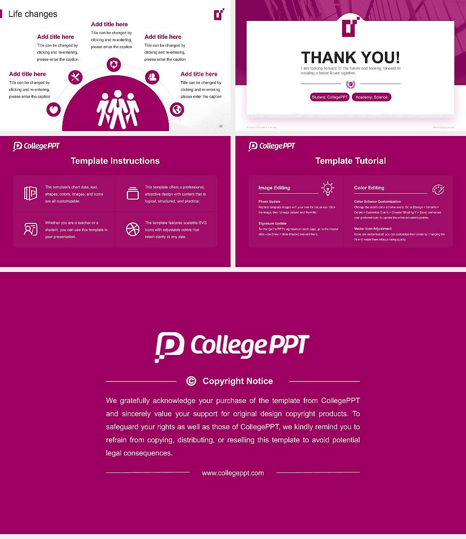 Okayama Gakuin University National Scholarship Defense PPT Template16:9 ratio PPT effect preview image4