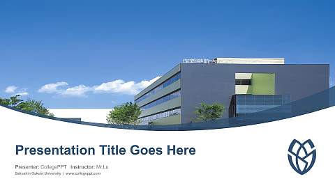 Sakushin Gakuin University Course/Courseware Creation PPT Template