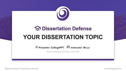 Okayama Prefectural University Graduation Thesis Defense PPT Template