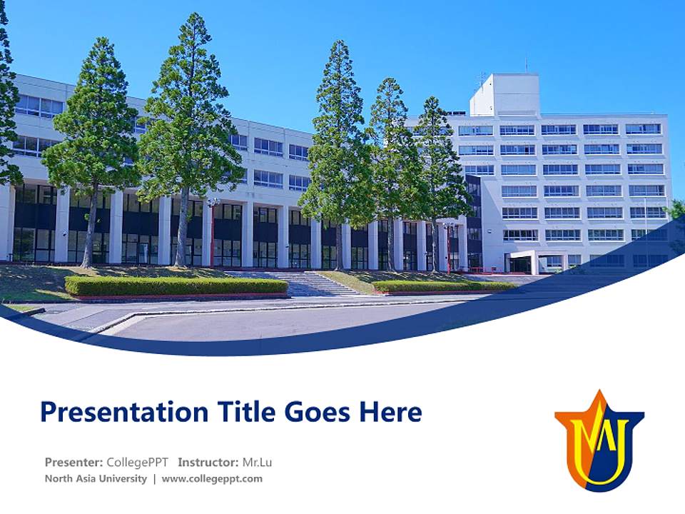 North Asia University Course/Courseware Creation PPT Template4:3 ratio PPT effect preview image5