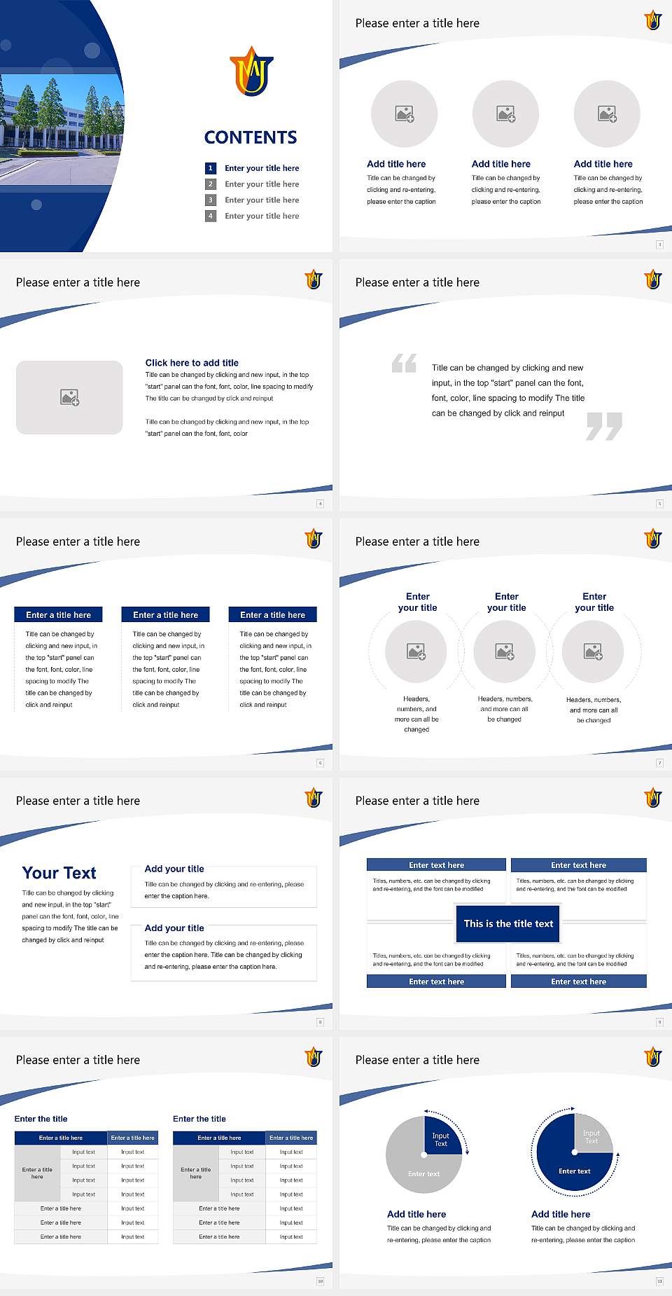 North Asia University Course/Courseware Creation PPT Template4:3 ratio PPT effect preview image2